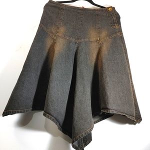 Glo Jeans Skirt Asymmetrical Hem Size 5
